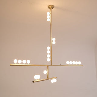Eurzoris Lustre Linéaire Géométrique en Laiton
