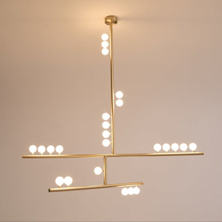 Eurzoris Lustre Linéaire Géométrique en Laiton