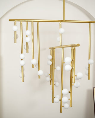Eurzoris Lustre Linéaire Géométrique en Laiton