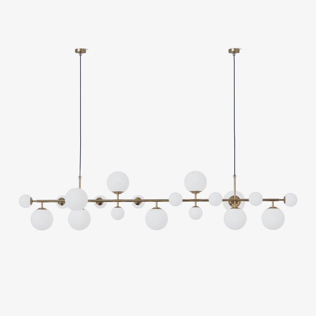 Ravessa Lustre Laiton Verre Globe