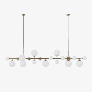 Solara Lustre Laiton Verre Globe