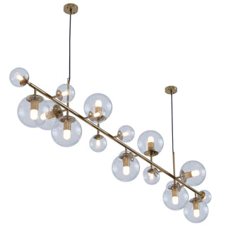 Solara Lustre Laiton Verre Globe