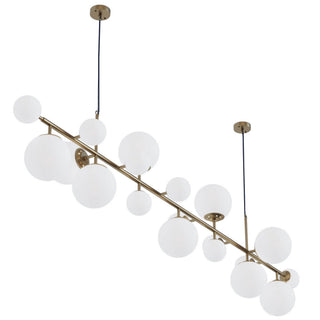 Solara Lustre Laiton Verre Globe
