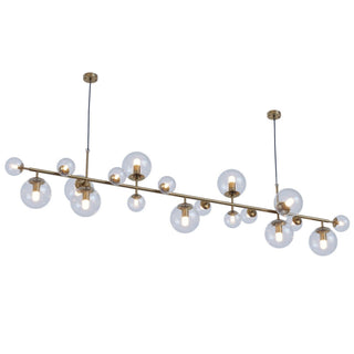 Solara Lustre Laiton Verre Globe