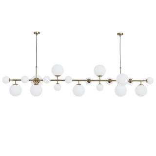 Solara Lustre Laiton Verre Globe