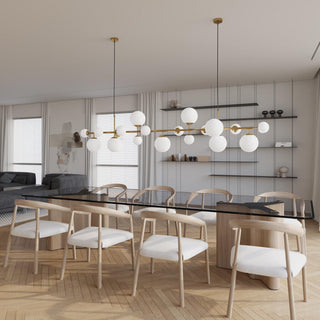Solara Lustre Laiton Verre Globe