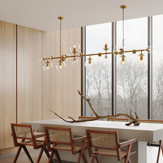 Solara Lustre Laiton Verre Globe