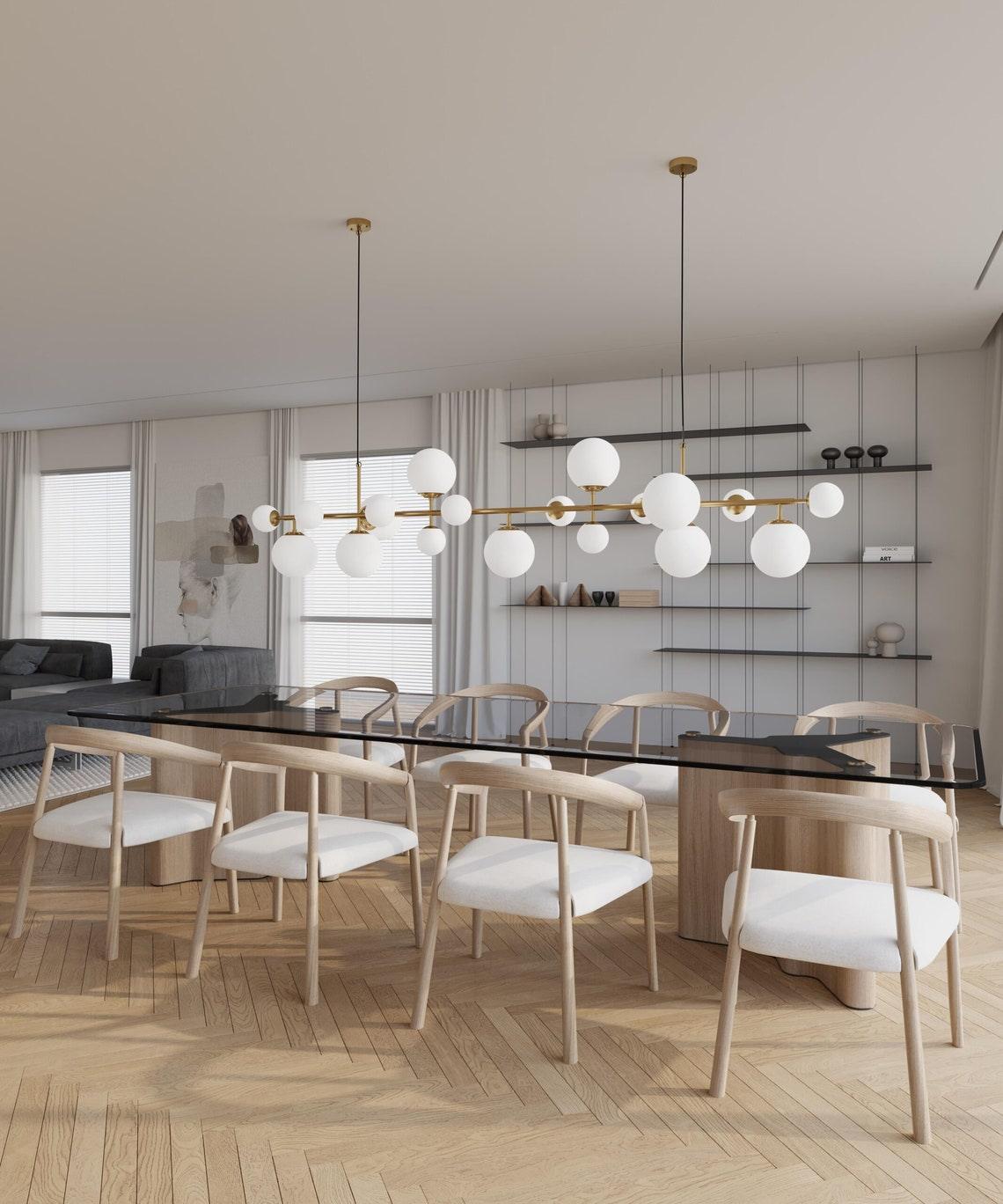 Ravessa Lustre Laiton Verre Globe