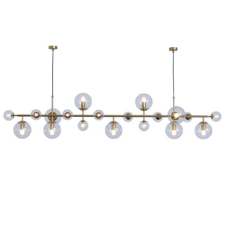 Solara Lustre Laiton Verre Globe