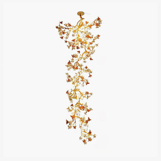 Aare Lustre Branche Érable Laiton Cristal