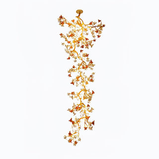 Aare Lustre Branche Érable Laiton Cristal