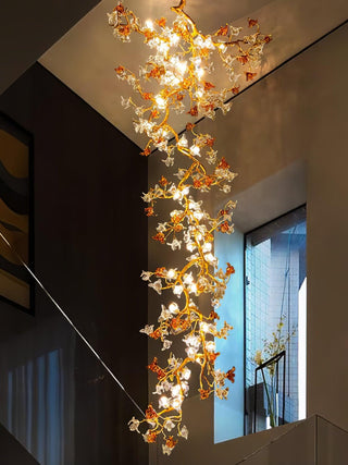 Aare Lustre Branche Érable Laiton Cristal