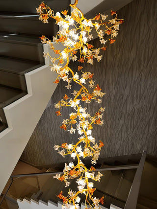 Aare Lustre Branche Érable Laiton Cristal