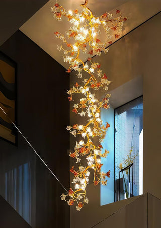 Aare Lustre Branche Érable Laiton Cristal