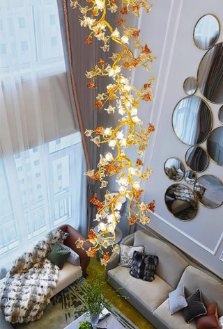 Aare Lustre Branche Érable Laiton Cristal