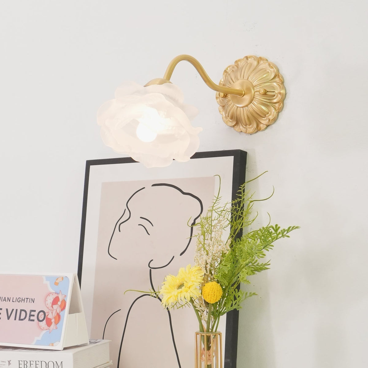 Drifte Applique murale de luxe florale en laiton