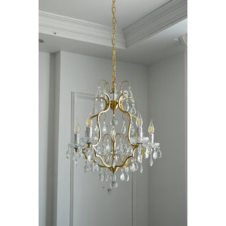 Cevinyra Postmodern Luxe Laiton Cristal Parchemins Lustre