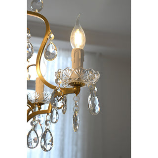 Cevinyra Postmodern Luxe Laiton Cristal Parchemins Lustre