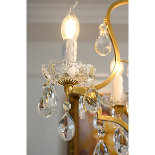 Cevinyra Postmodern Luxe Laiton Cristal Parchemins Lustre