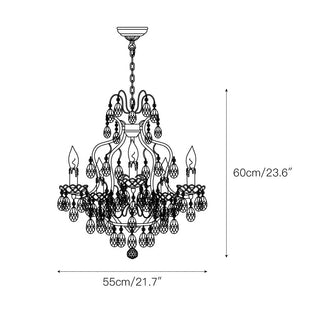 Cevinyra Postmodern Luxe Laiton Cristal Parchemins Lustre