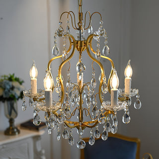 Cevinyra Postmodern Luxe Laiton Cristal Parchemins Lustre