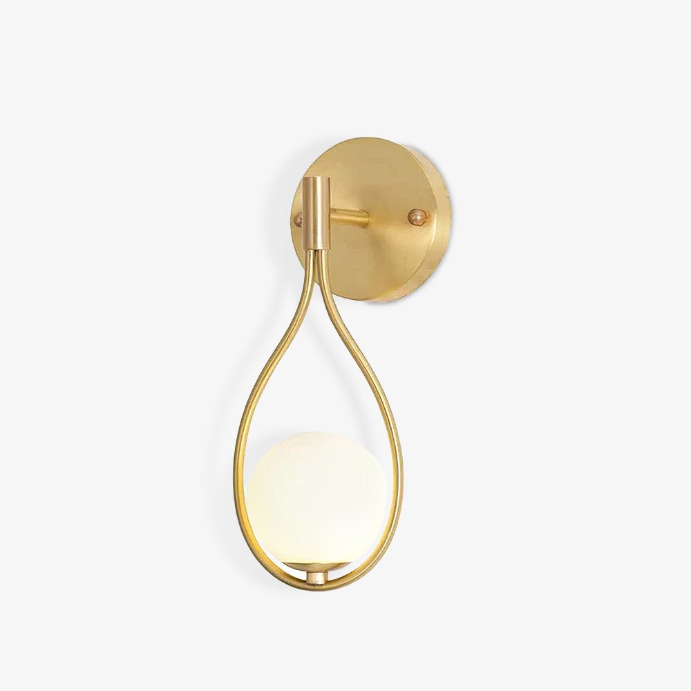Talira Moderne Minimaliste Vanité Laiton Verre Applique Murale