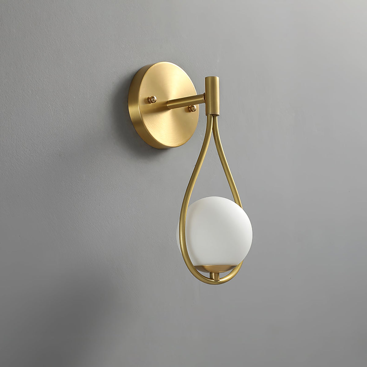 Talira Moderne Minimaliste Vanité Laiton Verre Applique Murale