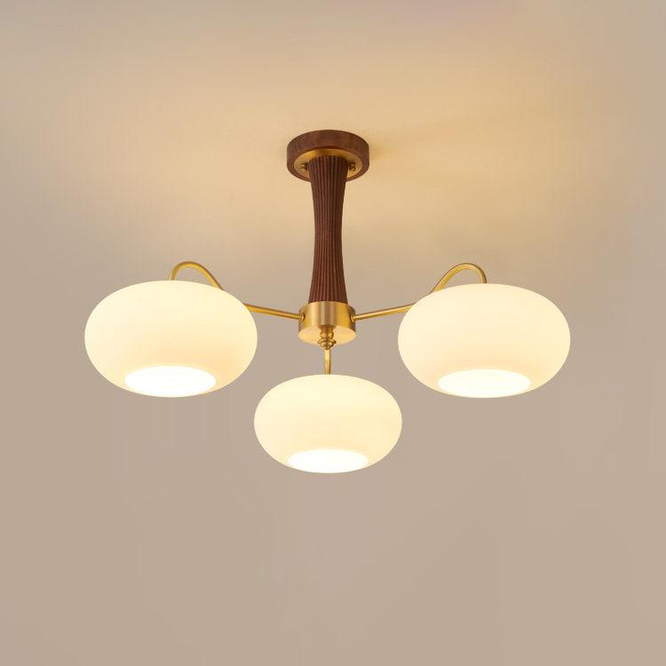 Valielle Lustre en Laiton et Bois Kaki