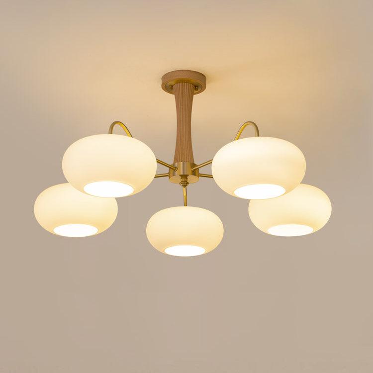 Valielle Lustre en Laiton et Bois Kaki
