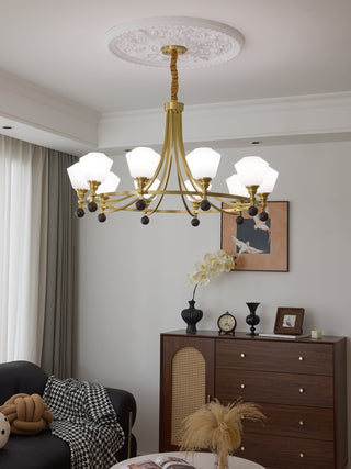 Nyraeyra Lustre Nordique Haut de Gamme en Laiton et Bois