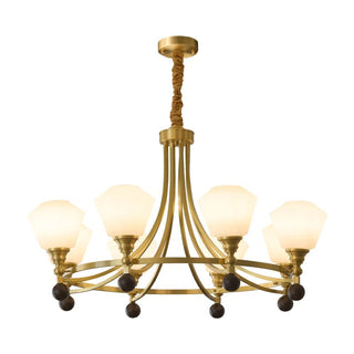 Nyraeyra Lustre Nordique Haut de Gamme en Laiton et Bois