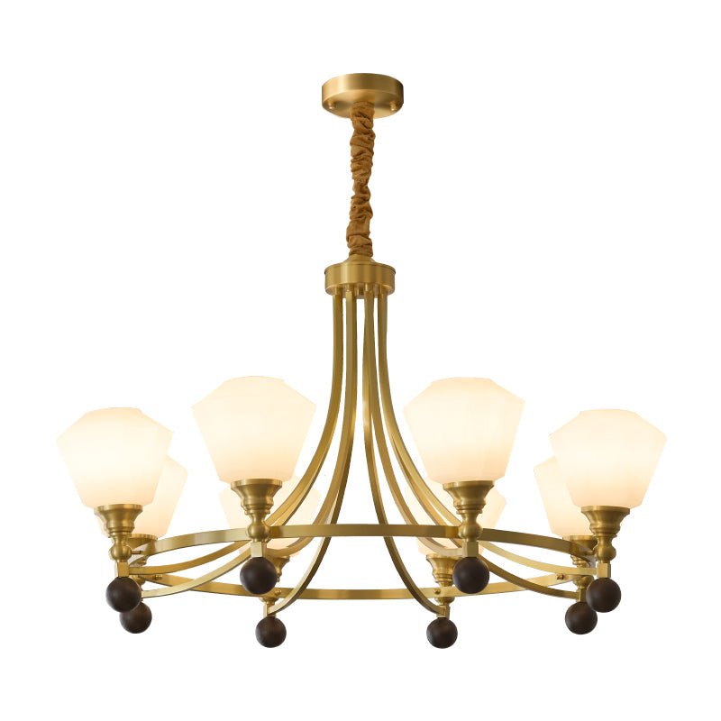 Elveya Lustre Nordique Haut de Gamme en Laiton et Bois