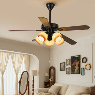 Ventilateur de plafond Theodore Vintage avec lumière