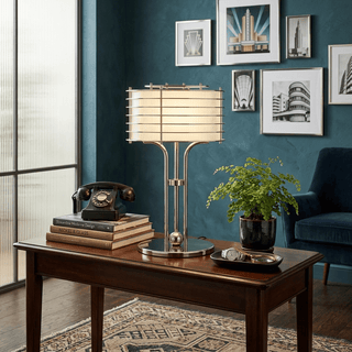Bravon Linear Cage Table Lamp-Neutral Decor