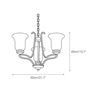 Ethos Prime Élégance Laiton Métal Verre Lustre