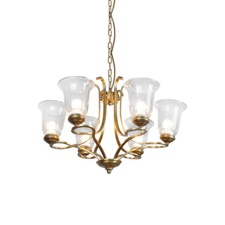 Ethos Prime Élégance Laiton Métal Verre Lustre