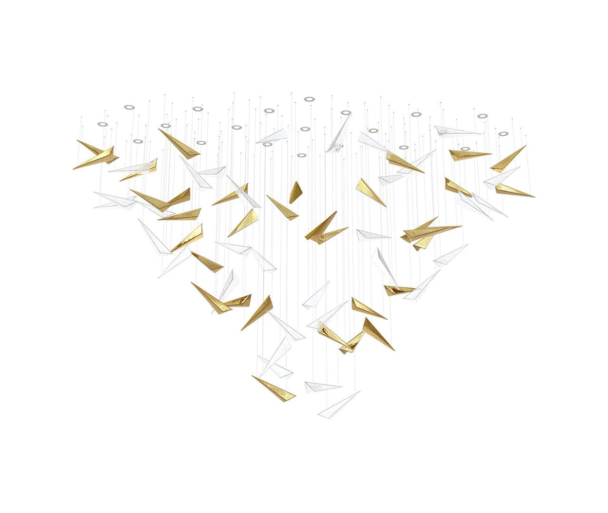 Clarene Verre Plume Forme Lustre