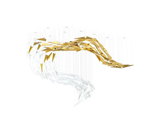 Nyvinia Verre Plume Forme Lustre