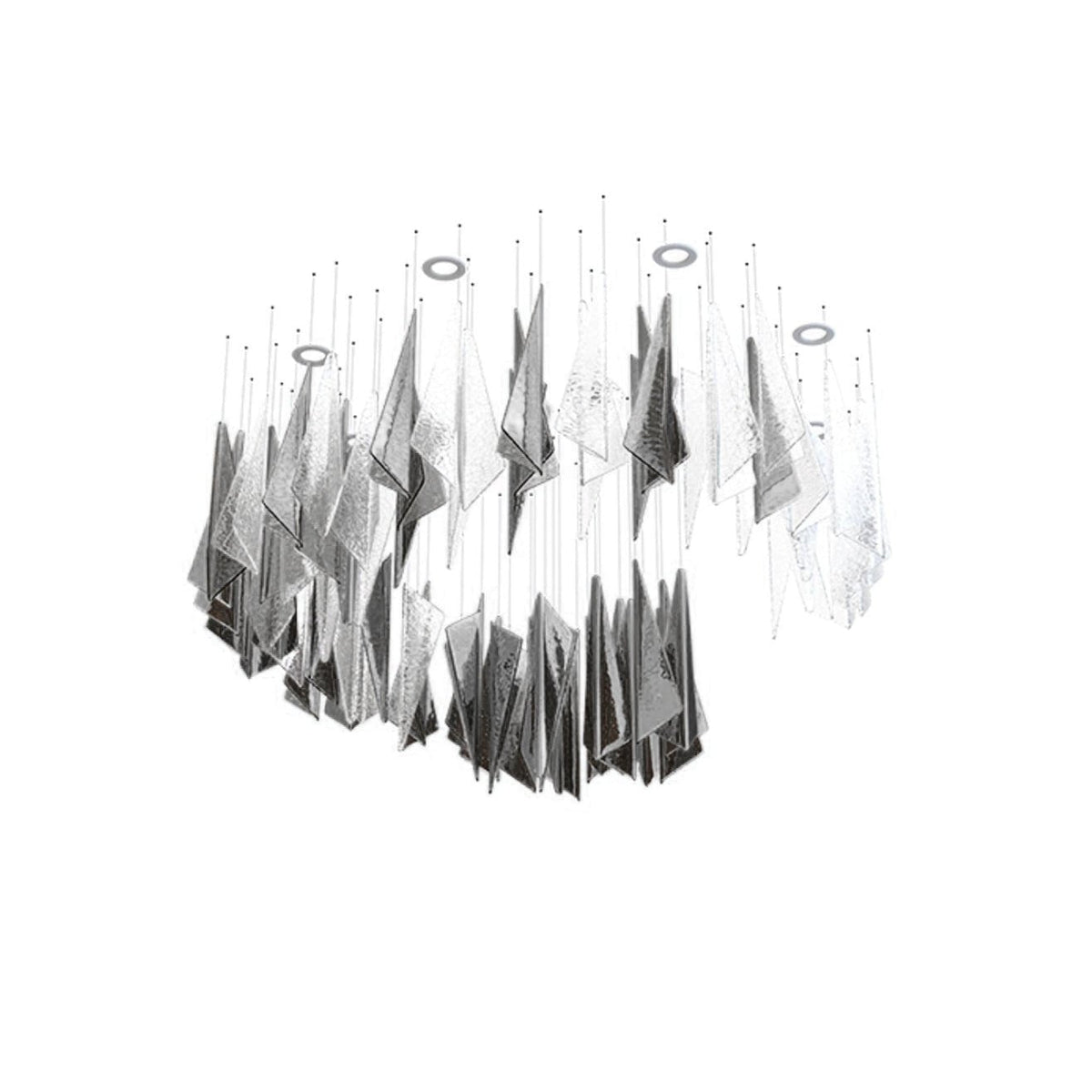 Clarene Verre Plume Forme Lustre