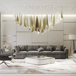 Nyvinia Verre Plume Forme Lustre