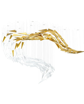 Nyvinia Verre Plume Forme Lustre