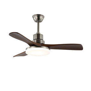 Ventilateur de plafond moderne Kaelen en bois avec lumière