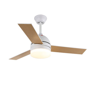 Ventilateur de plafond minimaliste Selena en bois avec lumière