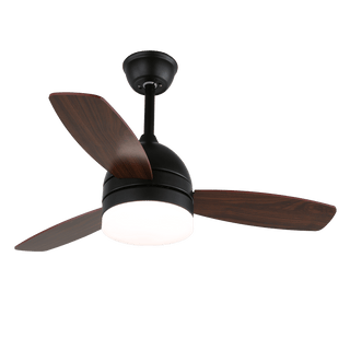 Ventilateur de plafond minimaliste Selena en bois avec lumière
