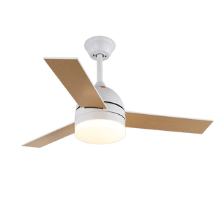 Ventilateur de plafond minimaliste Selena en bois avec lumière