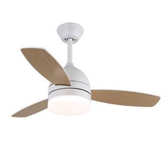 Ventilateur de plafond minimaliste Selena en bois avec lumière