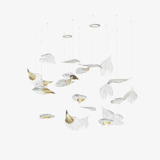 Asorus Artistique Feuille Forme Lustre