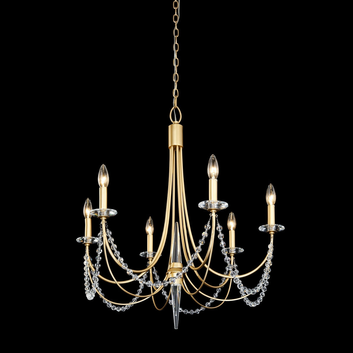 Purelux Postmodern Luxe Laiton Métal Cristal Lustre