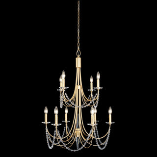 Purelux Postmodern Luxe Laiton Métal Cristal Lustre