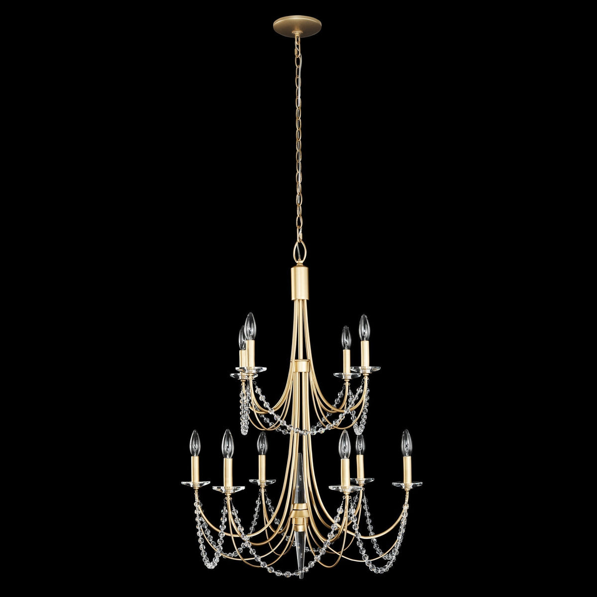 Purelux Postmodern Luxe Laiton Métal Cristal Lustre